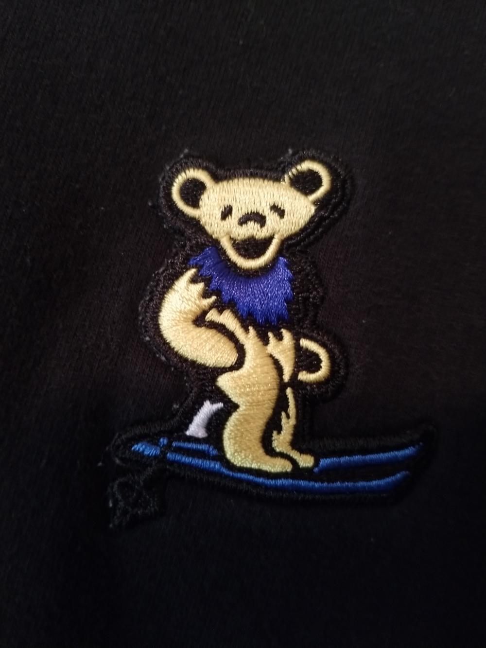 Grateful Dead Skiing Bear Teton Brand Black Sweatshirt Men's Size Medium